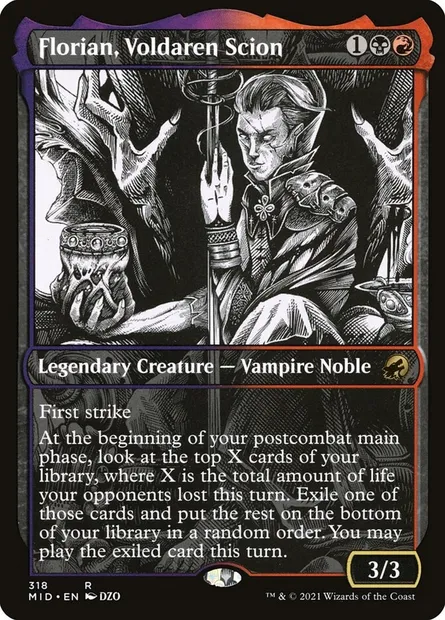 Florian, Voldaren Scion, Magic card MID 318 — Innistrad: Midnight Hunt set