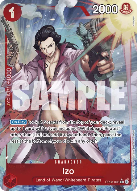 Izo, One Piece card OP03-003 — PILLARS OF STRENGTH set