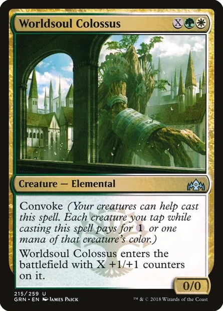 Worldsoul Colossus, Magic card GRN 215 — Guilds of Ravnica set