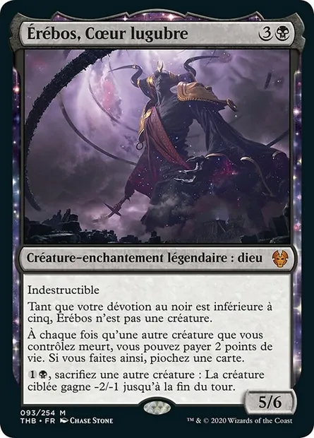 Érébos, Cœur lugubre, carte Magic THB 93 — extension Theros Beyond Death