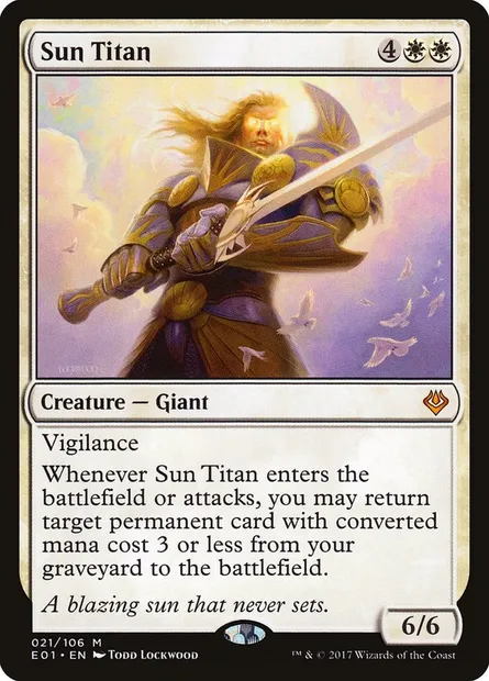 Sun Titan, Magic card E01 21 — Archenemy: Nicol Bolas set
