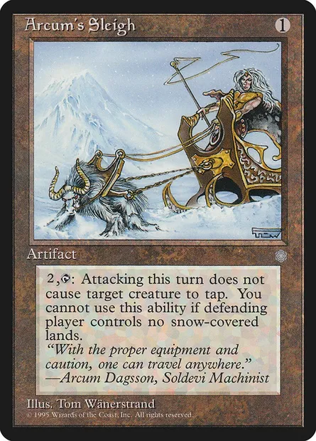 Arcum's Sleigh, Magic card ICE 309 — Ice Age set