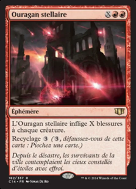 Ouragan stellaire, carte Magic C14 182 — extension Commander 2014