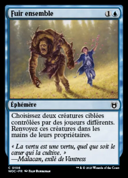 Fuir ensemble, carte Magic WOC 108 — extension Wilds of Eldraine Commander