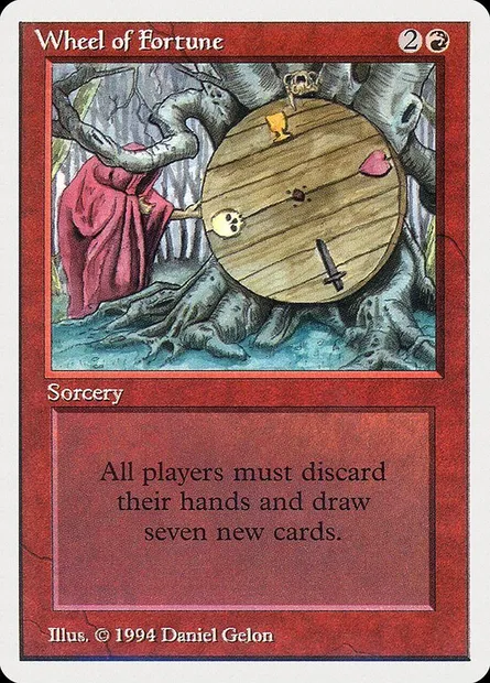 Roue de la fortune, carte Magic SUM 185 — extension Summer Magic / Edgar