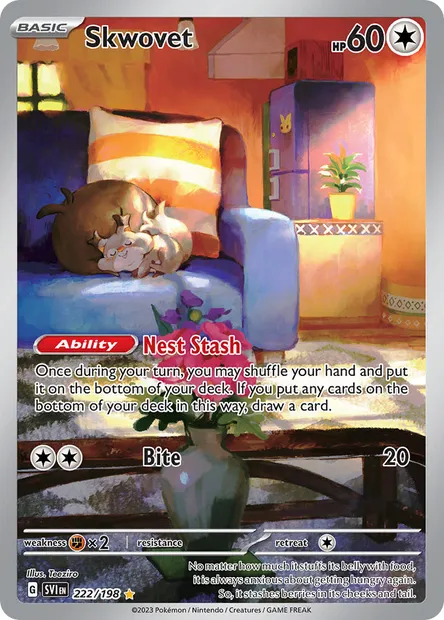 Skwovet, Pokémon card SVI 222 — Scarlet & Violet set