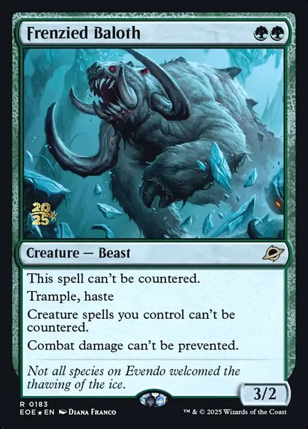 Baloth hystérique, carte Magic PEOE 183s — extension Edge of Eternities Promos