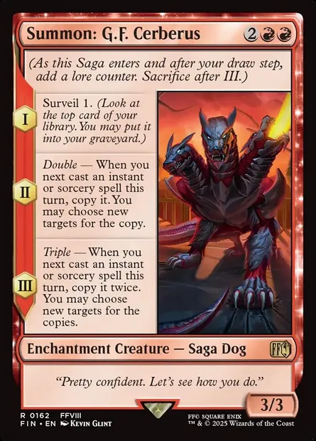 Summon: G.F. Cerberus, Magic card FIN 162 — Final Fantasy set