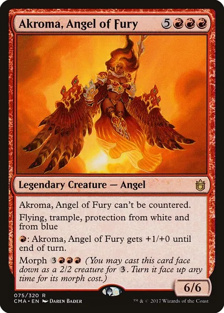 Akroma, ange de la Fureur, carte Magic CMA 75 — extension Commander Anthology