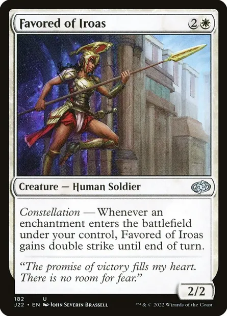 Favored of Iroas, Magic card J22 182 — Jumpstart 2022 set