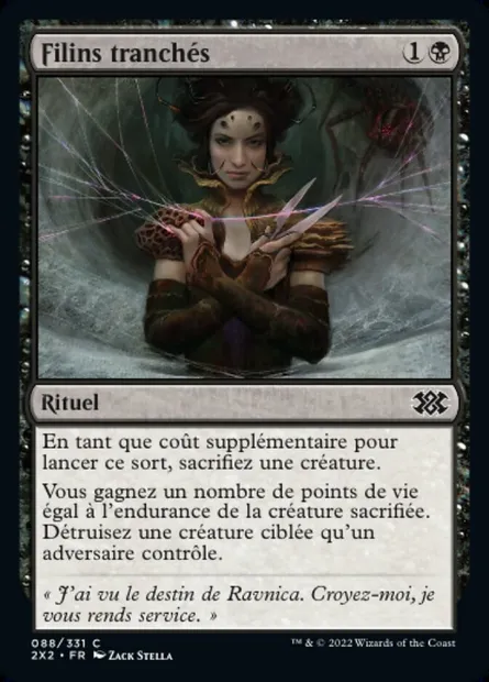 Filins tranchés, carte Magic 2X2 88 — extension Double Masters 2022