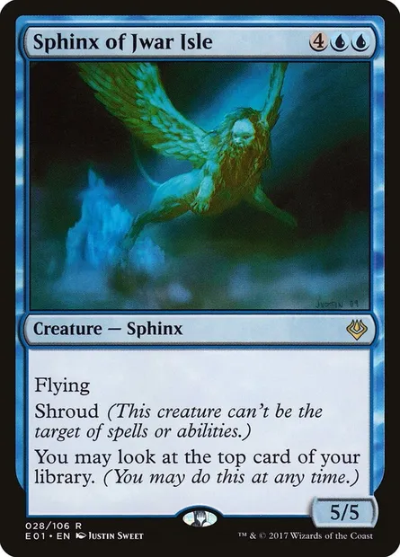 Sphinx de l'île de Jwar, carte Magic E01 28 — extension Archenemy: Nicol Bolas