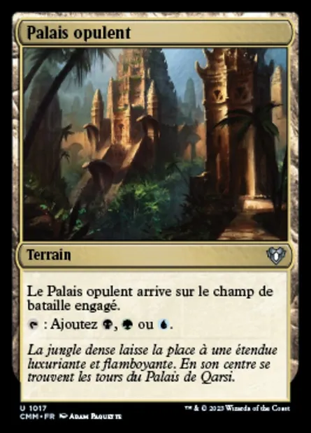Palais opulent, carte Magic CMM 1017 — extension Commander Masters