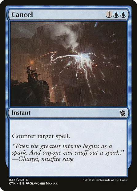 Cancel, Magic card KTK 33 — Khans of Tarkir set