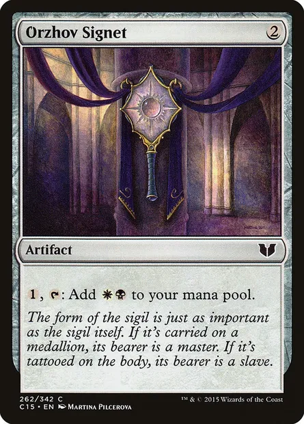 Orzhov Signet, Magic card C15 262 — Commander 2015 set