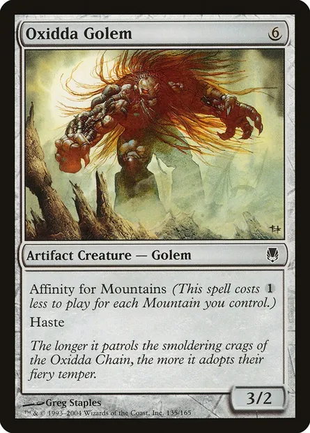 Oxidda Golem, Magic card DST 135 — Darksteel set