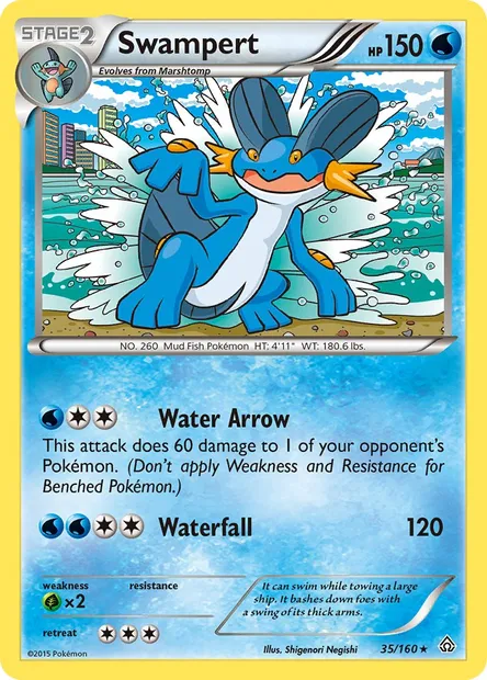 Swampert, Pokémon card PRC 35 — Primal Clash set