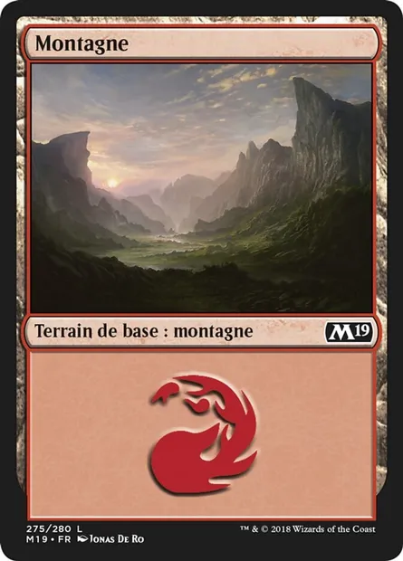Montagne, carte Magic M19 275 — extension Core Set 2019