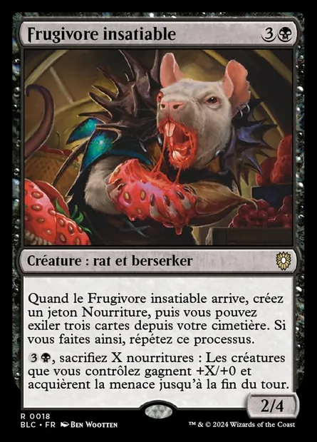 Frugivore insatiable, carte Magic BLC 18 — extension Bloomburrow Commander