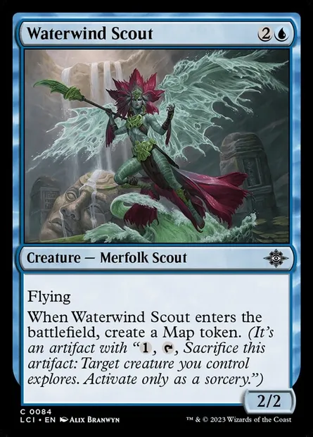 Waterwind Scout, Magic card LCI 84 — The Lost Caverns of Ixalan set