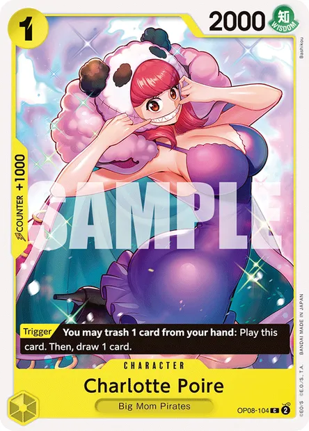 Charlotte Poire, One Piece card OP08-104 — TWO LEGENDS set