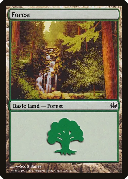 Forest, Magic card DDG 43 — Duel Decks: Knights vs. Dragons set