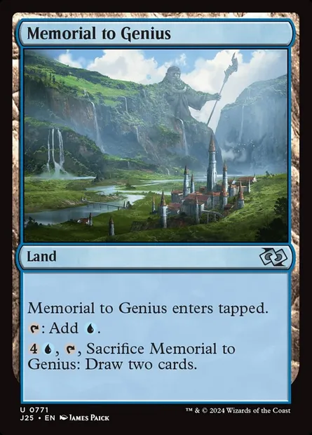 Memorial to Genius, Magic card J25 771 — Foundations Jumpstart set