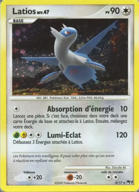 Latios, carte Pokémon P7 4 — extension POP Série 7