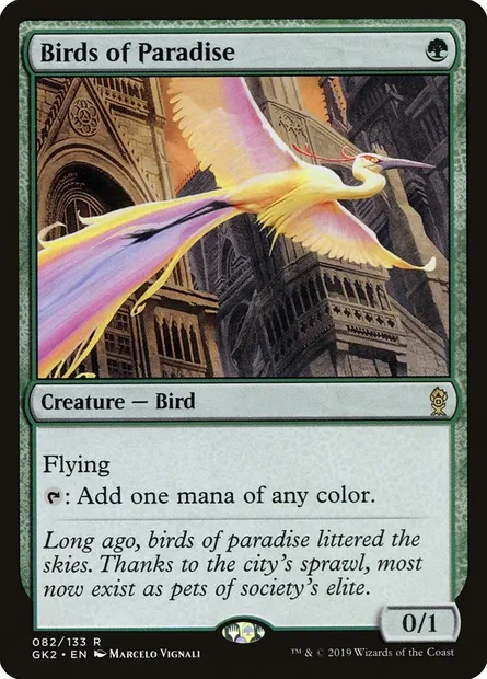 Birds of Paradise, Magic card GK2 82 — RNA Guild Kit set