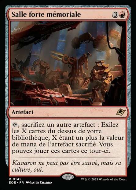Salle forte mémoriale, carte Magic EOE 145 — extension Edge of Eternities