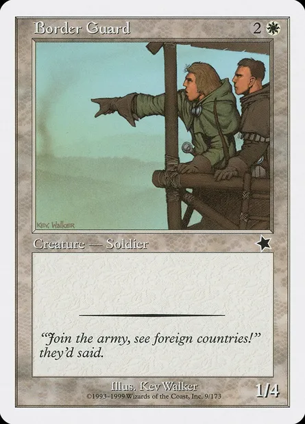 Border Guard, Magic card S99 9 — Starter 1999 set