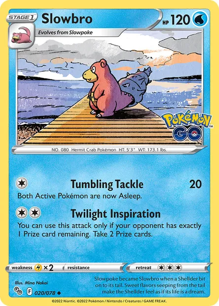 Slowbro, Pokémon card PGO 020 — Pokémon GO set