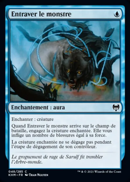 Entraver le monstre, carte Magic KHM 48 — extension Kaldheim