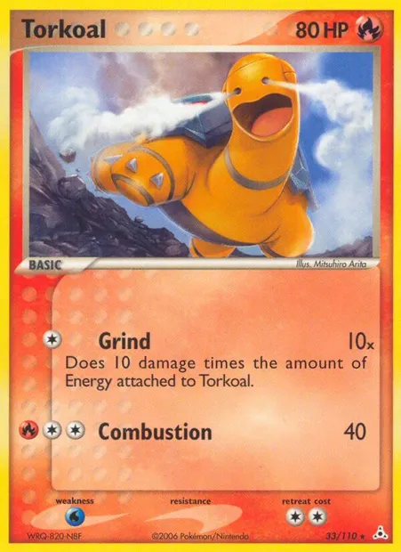 Torkoal, Pokémon card HP 33 — Holon Phantoms set