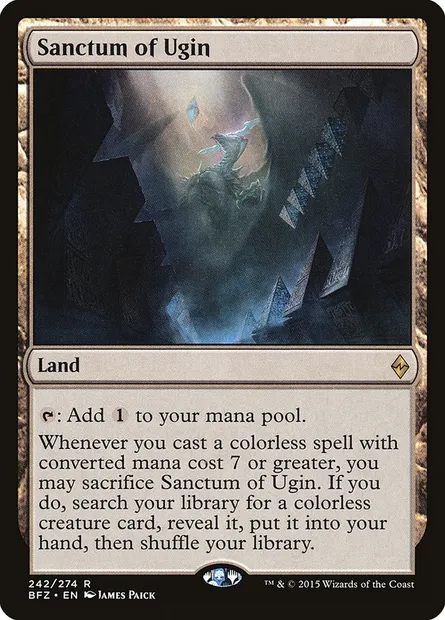 Sanctum of Ugin, Magic card BFZ 242 — Battle for Zendikar set