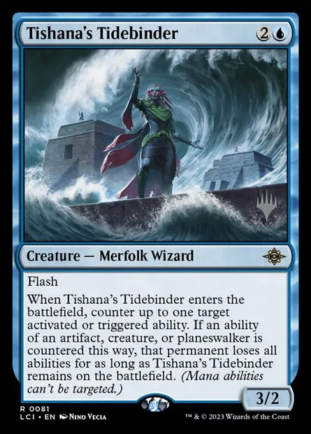 Tishana's Tidebinder, Magic card PLCI 81p — The Lost Caverns of Ixalan Promos set