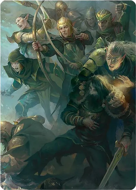 Galadhrim Brigade // Galadhrim Brigade, carte Magic ALTC 12 — extension Tales of Middle-earth Scene Box