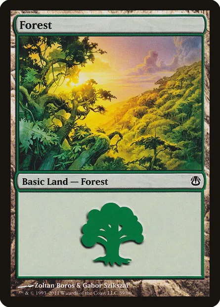 Forest, Magic card DDH 39 — Duel Decks: Ajani vs. Nicol Bolas set
