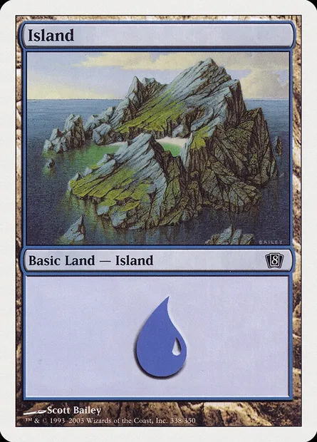 Île, carte Magic 8ED 338 — extension Huitième Edition