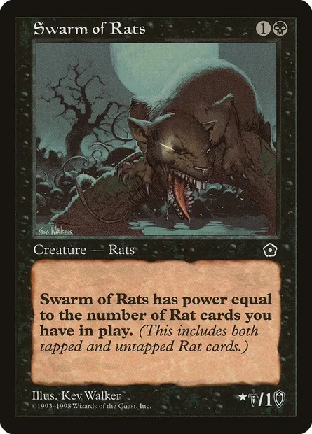 Swarm of Rats, Magic card P02 89 — Portal Second Age set