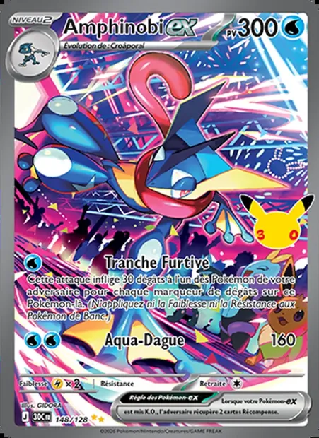 Amphinobi-ex, carte Pokémon 30C 148 — extension 30ᵉ Anniversaire