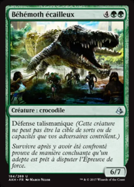 Béhémoth écailleux, carte Magic AKH 184 — extension Amonkhet