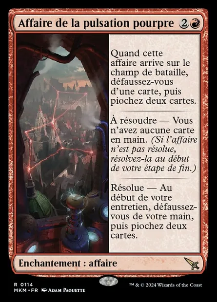 Affaire de la pulsation pourpre, carte Magic MKM 114 — extension Murders at Karlov Manor