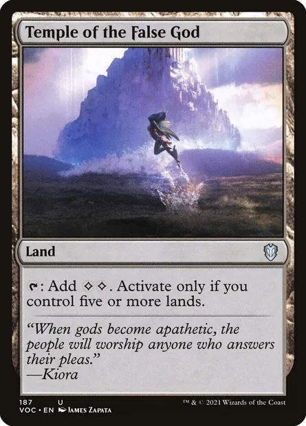 Temple of the False God, Magic card VOC 187 — Crimson Vow Commander set