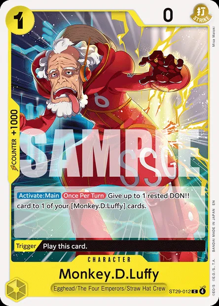 Monkey.D.Luffy, One Piece card ST29-012 — Egghead set