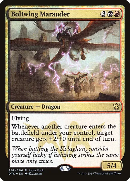 Boltwing Marauder, Magic card PDTK 214 — Dragons of Tarkir Promos set