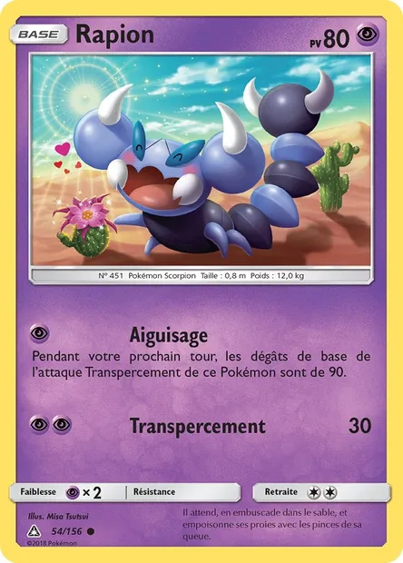 Rapion, carte Pokémon UPR 54 — extension Ultra-Prisme
