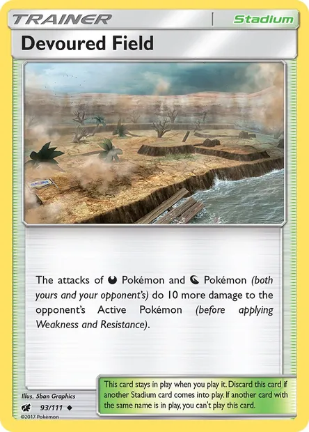 Devoured Field, Pokémon card CIN 93 — Crimson Invasion set