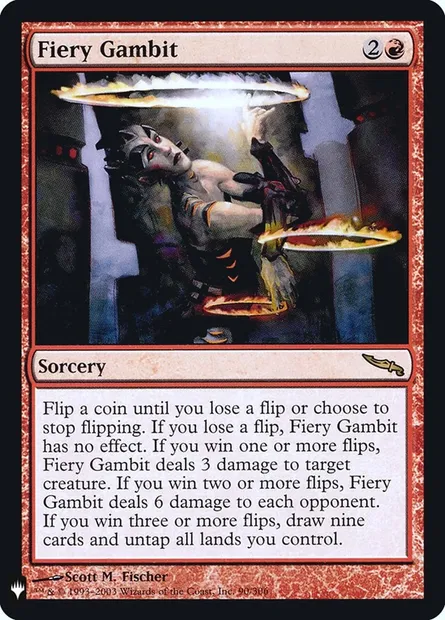 Fiery Gambit, Magic card PLST MRD-90 — The List set