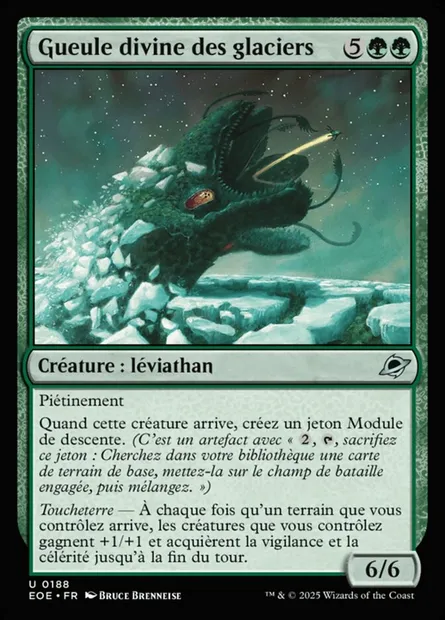Gueule divine des glaciers, carte Magic EOE 188 — extension Edge of Eternities
